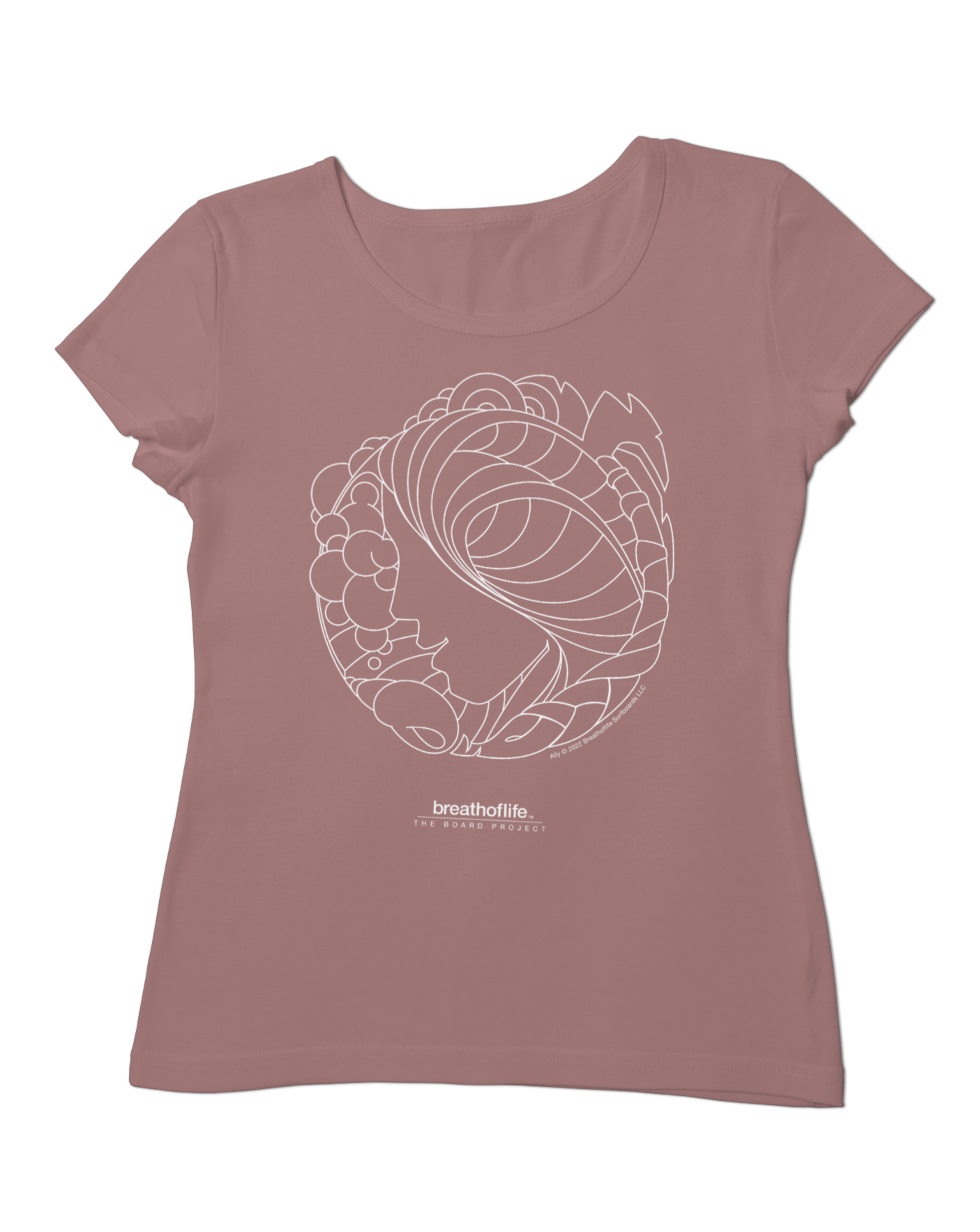 Ally is a modest cropped body tee, side seamed, relaxed drape-y fit and inset sleeves. Fabricated with 65% Poly 35% Viscose 32, single 3.7 oz.