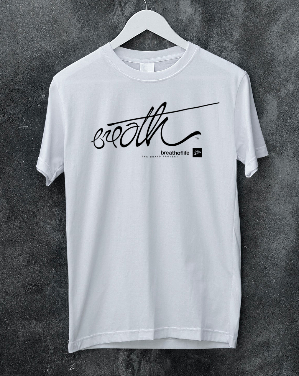 Breathoflife BRTH .01 Tee. Featuring a 4.5 ounce fabric, 100% ring spun preshrunk cotton jersey, seamless collarette, taped neck and shoulders, double needle sleeves and bottom hem and a quarter-turned semi fitted body.