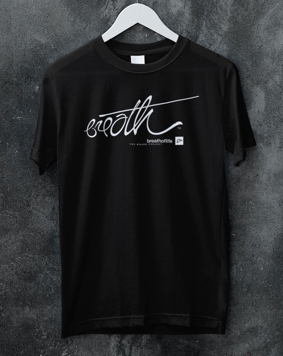 Breathoflife BRTH .01 Tee. Featuring a 4.5 ounce fabric, 100% ring spun preshrunk cotton jersey, seamless collarette, taped neck and shoulders, double needle sleeves and bottom hem and a quarter-turned semi fitted body.